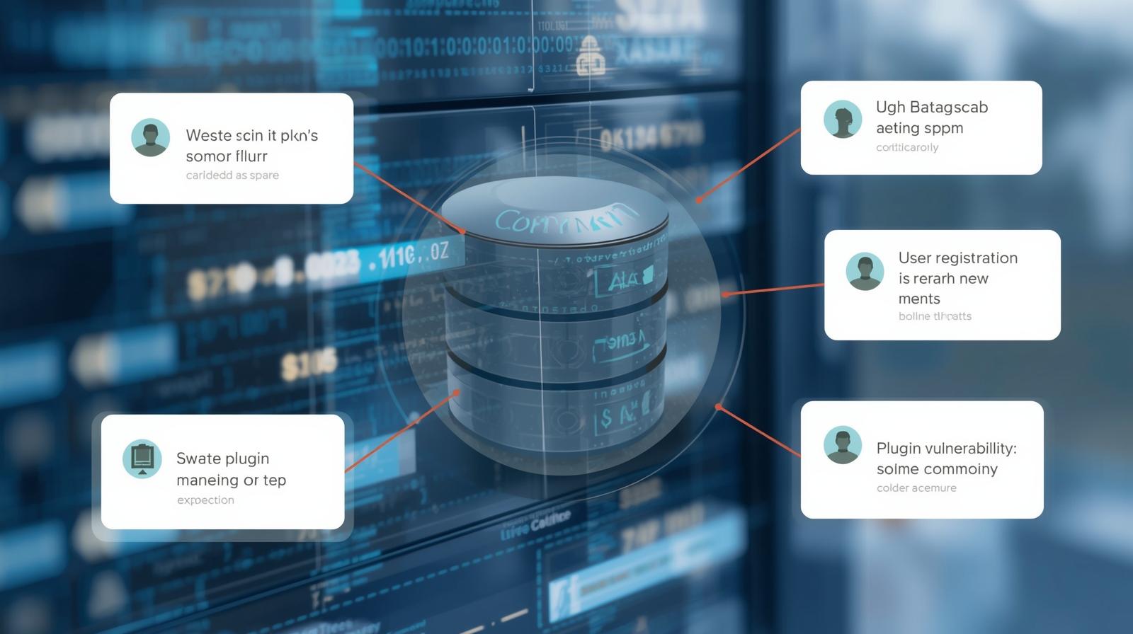 generate feature images for this _5 Places Spam Hides in WordPress Databases