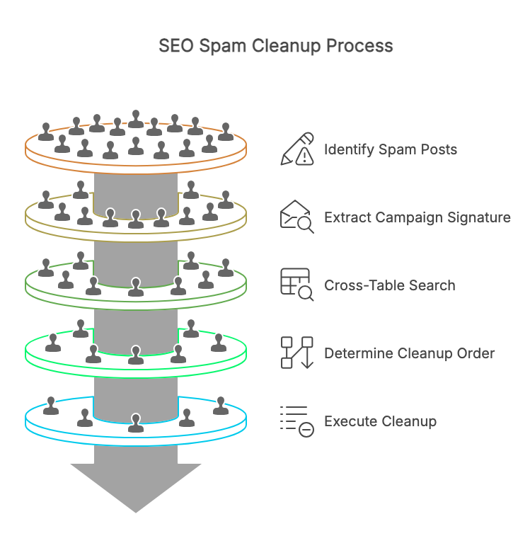 SEO Spam cleanup process