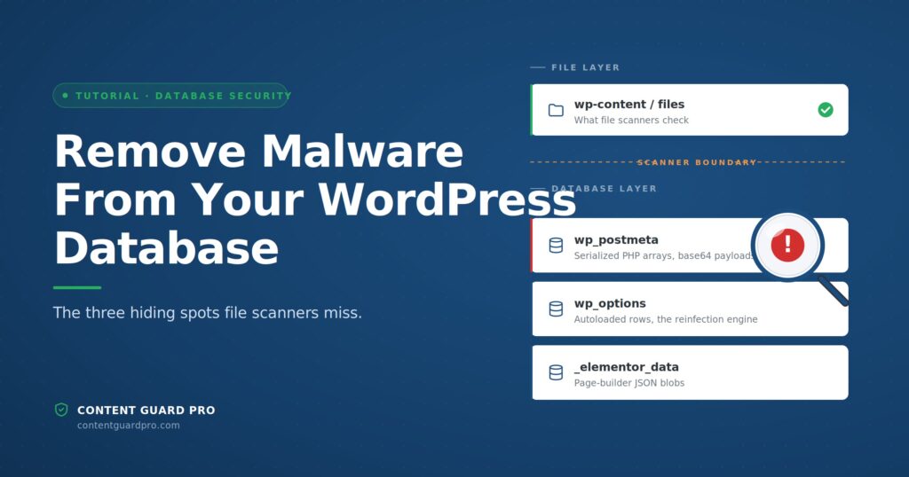 Remove Malware From WordPress Database