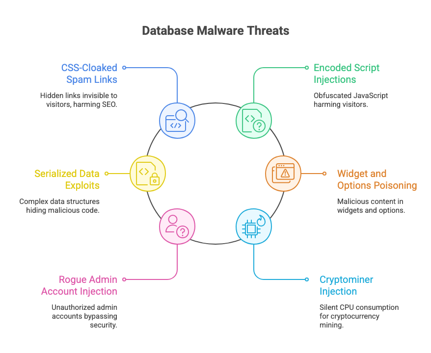 Malware in wordpress database